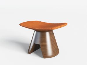 现代橙色皮革脚踏