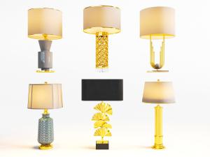 新中式圆形灯罩的台灯