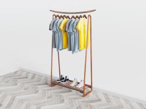北欧实木衣架衣服鞋子3d模型 北欧实木衣架衣服鞋子