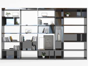 新中式开放式装饰收纳柜