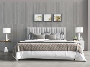 新中式软包床头双人床