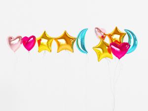 现代儿童爱心星星造型的氢气球玩具