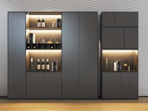 现代装饰灯带的酒柜3d模型 现代装饰灯带的酒柜