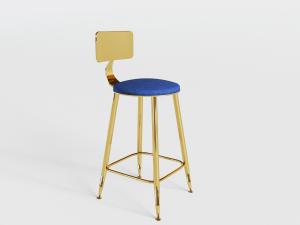 现代轻奢带靠背的吧椅