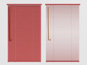 现代朱砂红百叶窗帘3d模型 现代朱砂红百叶窗帘