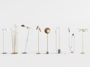 现代轻奢金属落地灯