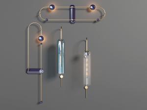 现代轻奢椭圆杆壁灯