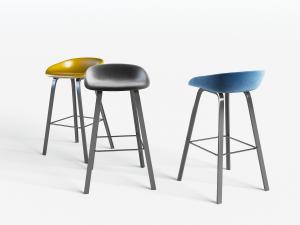 现代黑色支架的吧椅