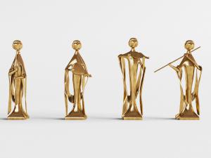 新中式金属仕女雕塑雕刻