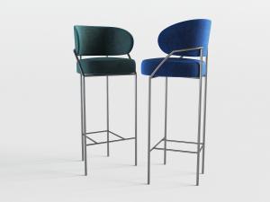 现代轻奢布艺吧椅