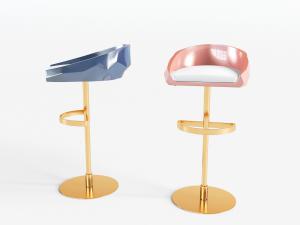 现代金属支撑的吧椅