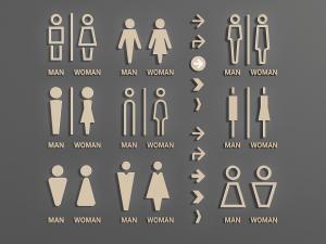 卫生间指示标识牌