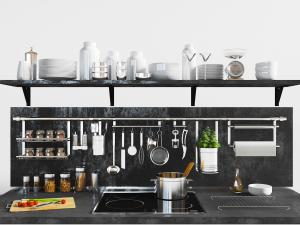 盘子调料瓶挂杆厨房用品用具