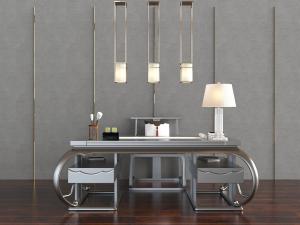 中式古典书桌写字桌3d模型 中式古典书桌写字桌