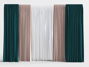 北欧窗帘纱帘3d模型 北欧窗帘纱帘