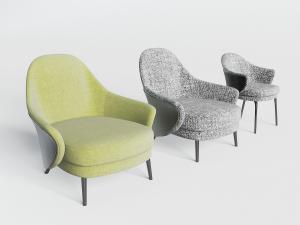 现代布艺单人沙发3d模型 现代布艺单人沙发