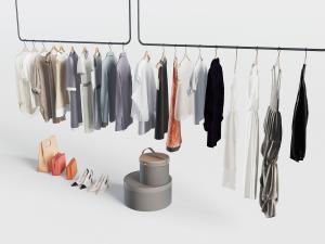 挂在衣架上的衣服3d模型 挂在衣架上的衣服