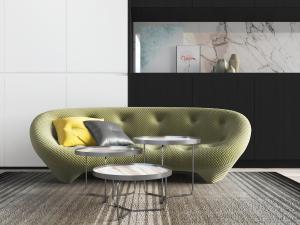 现代轻奢多人沙发茶几组合