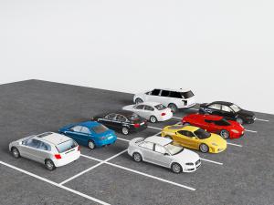 现代露天停车场