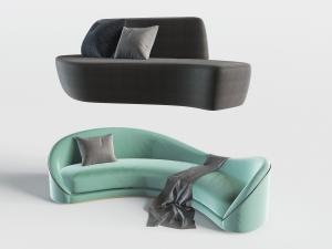 现代轻奢异形多人沙发3d模型 现代轻奢异形多人沙发