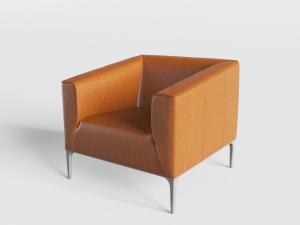 现代皮革单人沙发3d模型 现代皮革单人沙发