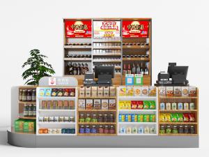 超市便利店烟酒货架收银台