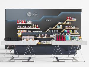 现代化妆品装饰展柜