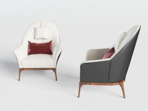 北欧皮革单人沙发3d模型 北欧皮革单人沙发