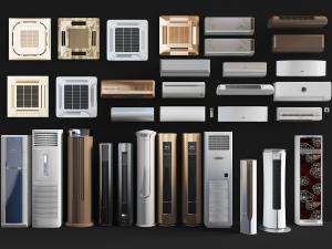 现代各种立式挂式空调和空调出风口