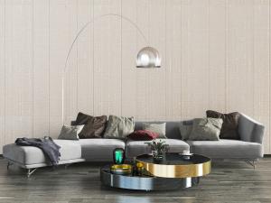 现代不宜多人转角沙发茶几组合