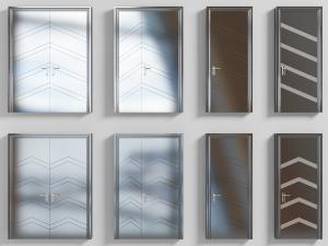 现代实木双扇平开门