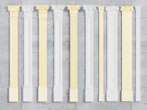 现代带雕花柱头的罗马柱子