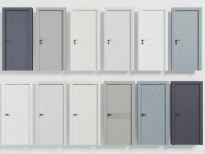 现代单扇平开门