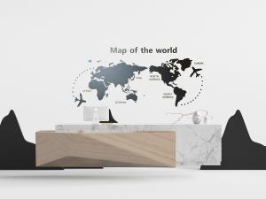 现代大理石前台接待台