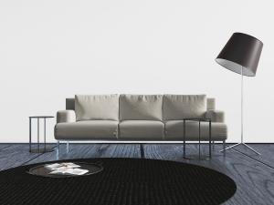 现代金属支架的多人沙发3d模型 现代金属支架的多人沙发