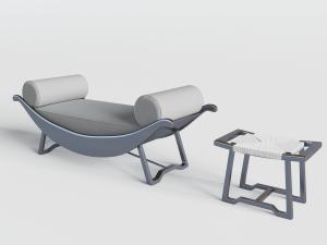 新中式沙发凳脚踏