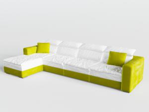 现代布艺多人转角沙发3d模型 现代布艺多人转角沙发