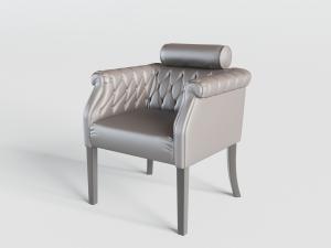 欧式软包靠背单人沙发3d模型 欧式软包靠背单人沙发