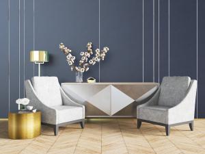 北欧休闲单人沙发边柜3d模型 北欧休闲单人沙发边柜