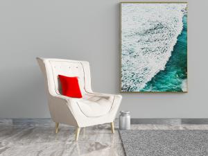 欧式白色休闲单人沙发3d模型 欧式白色休闲单人沙发