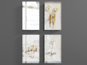 现代立体水仙花墙饰挂件