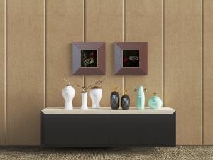 新中式黑白电视柜陶瓷器皿