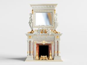 欧式雕花壁炉