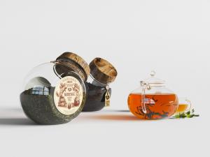 现代玻璃茶罐茶壶杯子