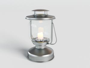 现代复古带玻璃灯罩的烛台