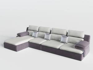 现代布艺转角沙发3d模型 现代布艺转角沙发