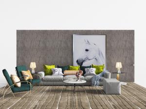 现代轻奢布艺多人沙发休闲椅子脚踏组合