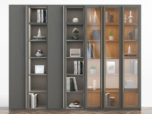 现代嵌入墙体装饰灯带的装饰柜