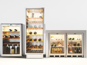 现代不同规格的红酒饮料冷藏柜