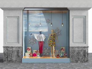 现代服装店橱窗